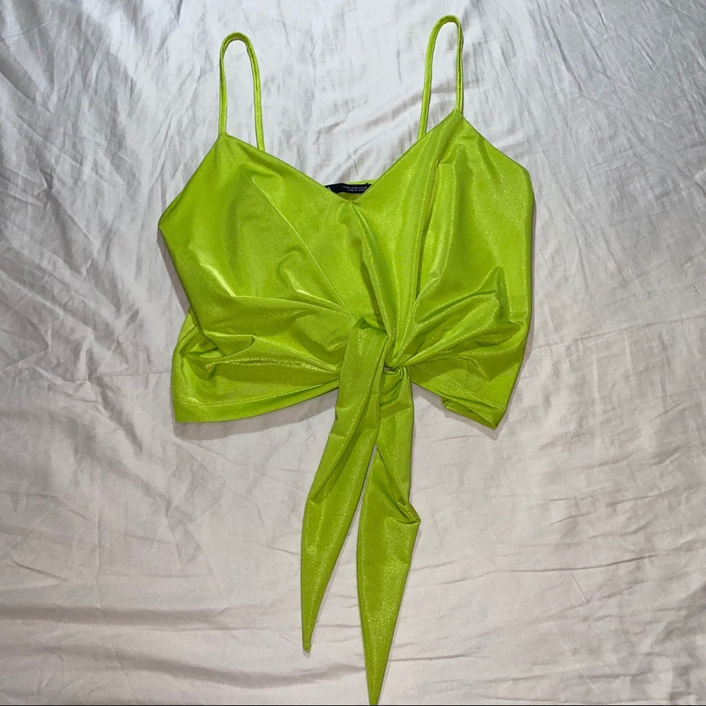 Zara lime green top